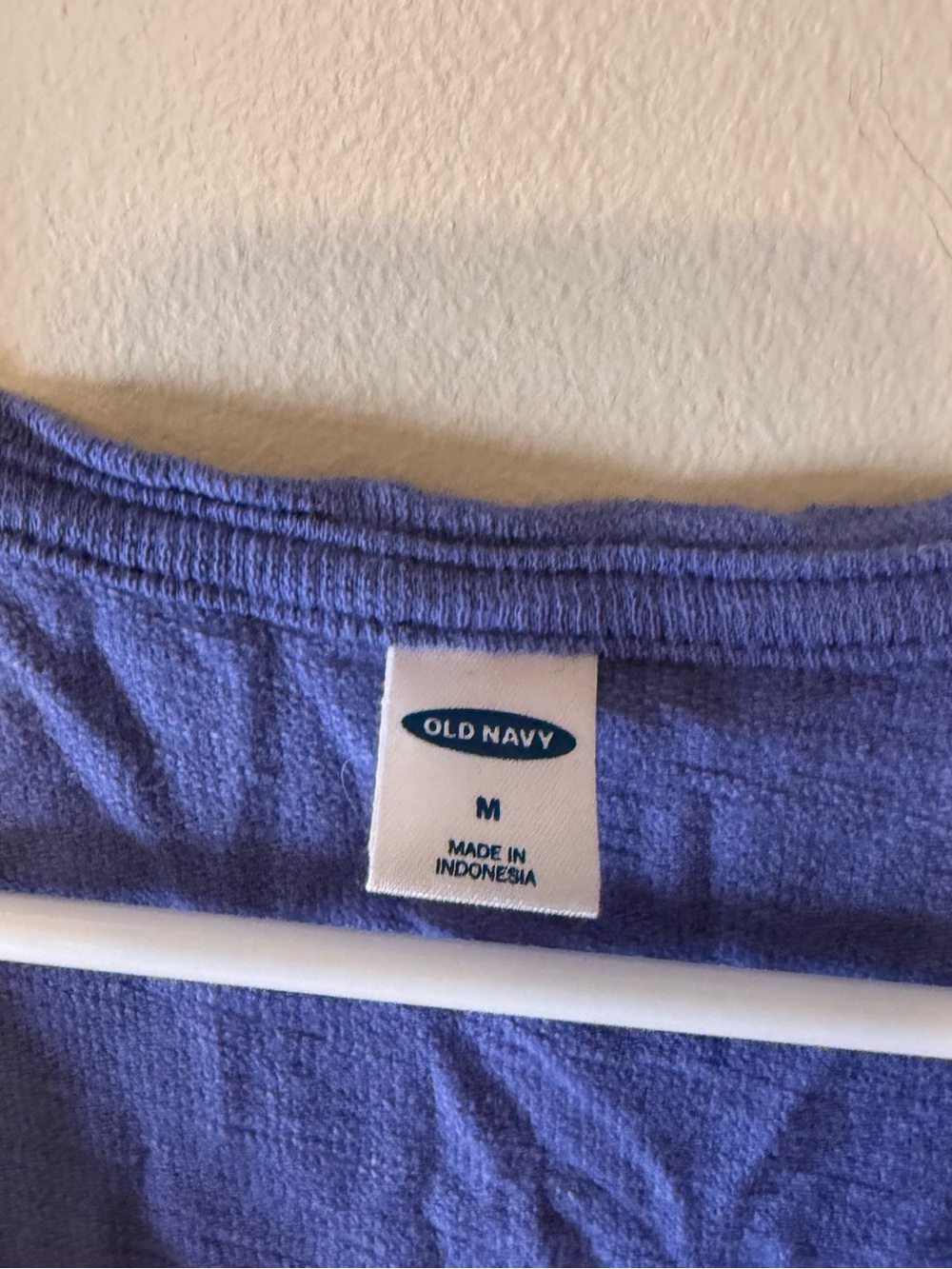 Old Navy Indigo Wrap Tie Short-Sleeve Blouse - Picture 3 of 4